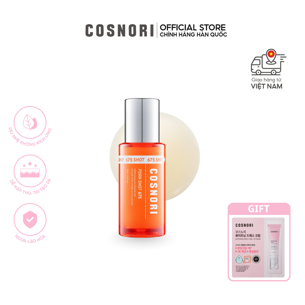 (Hàng công ty chính hãng, có tem phụ) Tinh Chất Chống Lão Hóa, Cải Thiện Da Cosnori PDRN - Shot 675 