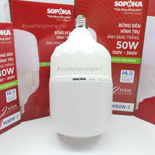  Bóng Đèn Led Hình Trụ Tròn 20W 30W 40W 50W 60W Sáng Trắng Dòng H SOPOKA 