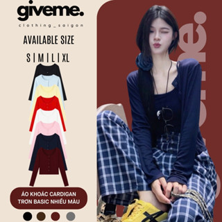   PREMIUM L1 QC  Áo Khoác Cardigan Trơn Nhiều Màu Mùa Thu Đông Kiểu Dáng Bánh Bèo Tiểu Thư Hotgirl Giveme.clothing_saigon 