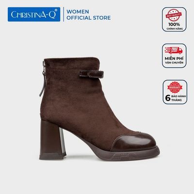 Giày Boots Nữ Mũi Vuông CHRISTINA-Q BOV027H