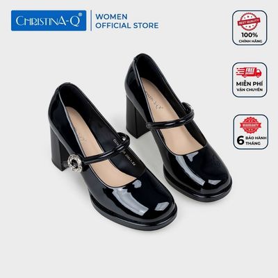 Giày Nữ Cao Gót Bít Mũi Vuông CHRISTINA-Q GBV168H