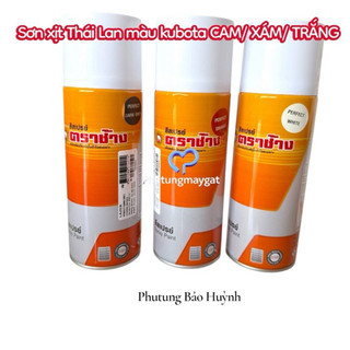 [ SƠN THÁI] Sơn xịt kubota CAM/ XÁM/ TRẮNG hàng Thái dung tích 400cc| #phutungmaygat #phutung_Bảo_Huỳnh #phutungmaycay