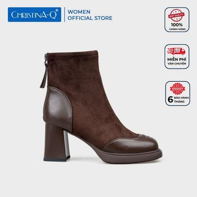 Giày Boots Nữ Mũi Vuông CHRISTINA-Q BOV037H