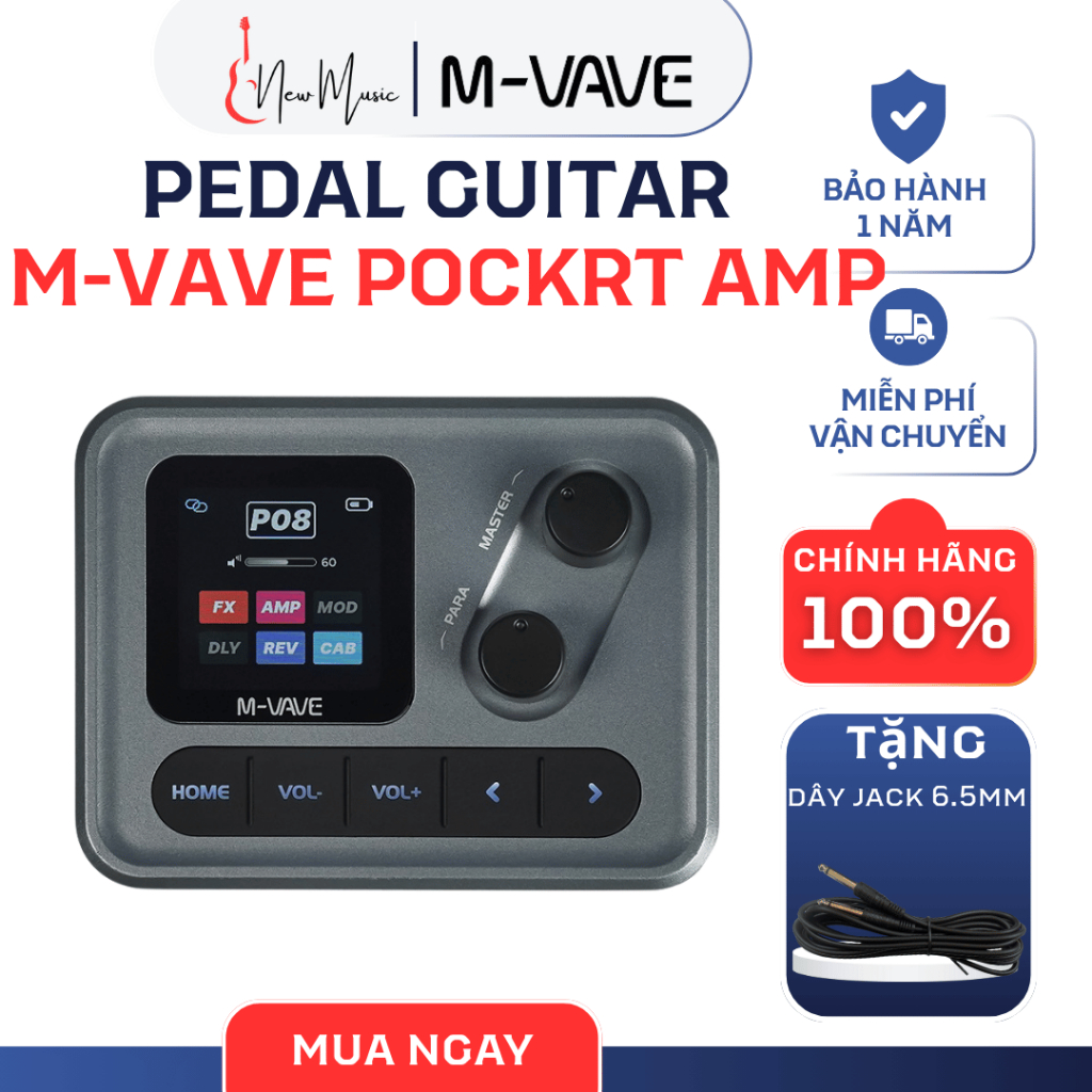 Pedal M-VAVE Pocket AMP Mini Chính Hãng