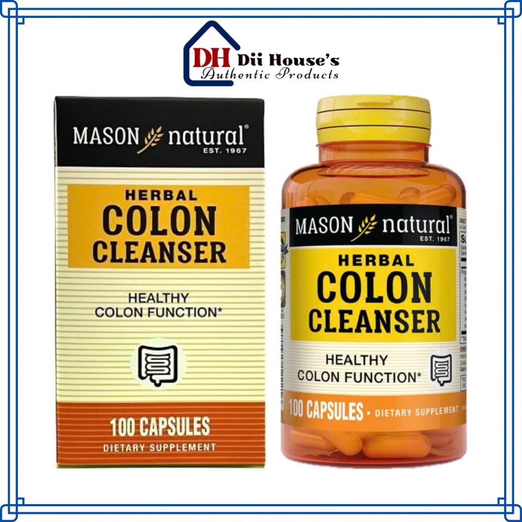 [Nhập khẩu] Viên uống bổ sung chất xơ Mason Natural Colon Herbal Cleanser 100 viên, diihouse.