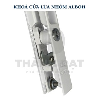 Khóa âm cửa lùa Alboh chính hãng (Chọn màu Trắng sữa, Bạc, Xám Xingfa)