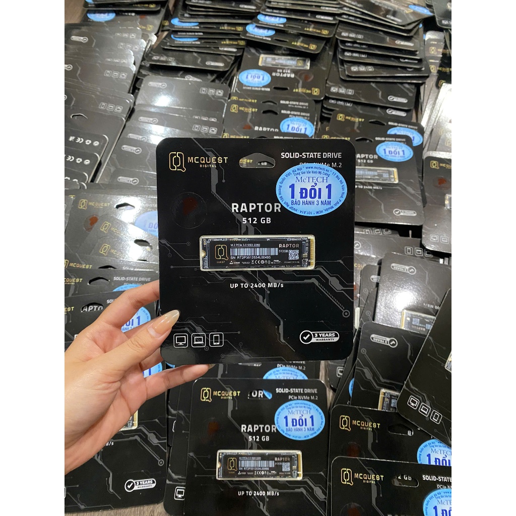 Ổ cứng SSD MCQUEST Raptor Nvme 256GB/ 512GB