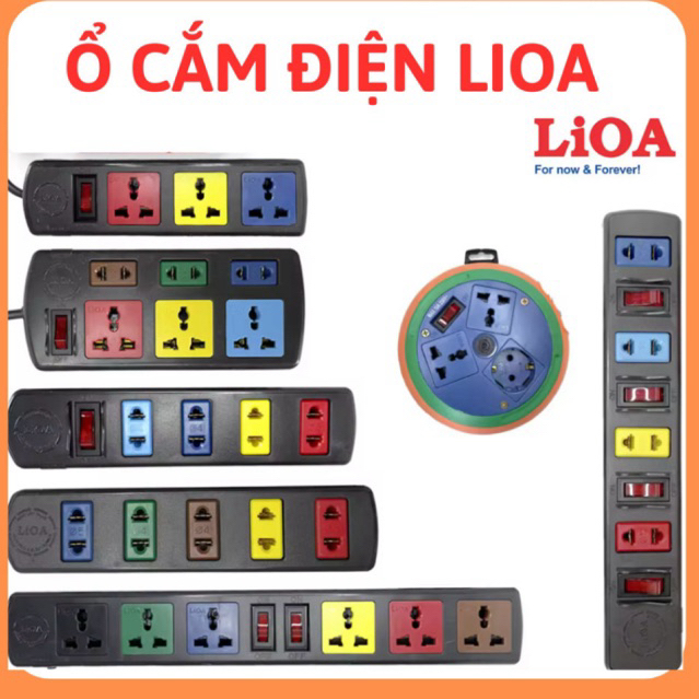 Ổ cắm điện Lioa đa năng,ổ điện Lioa có công tắc, ổ cắm điện đa năng,ổ điện Lioa dây dài,ổ cắm Lioa,ổ