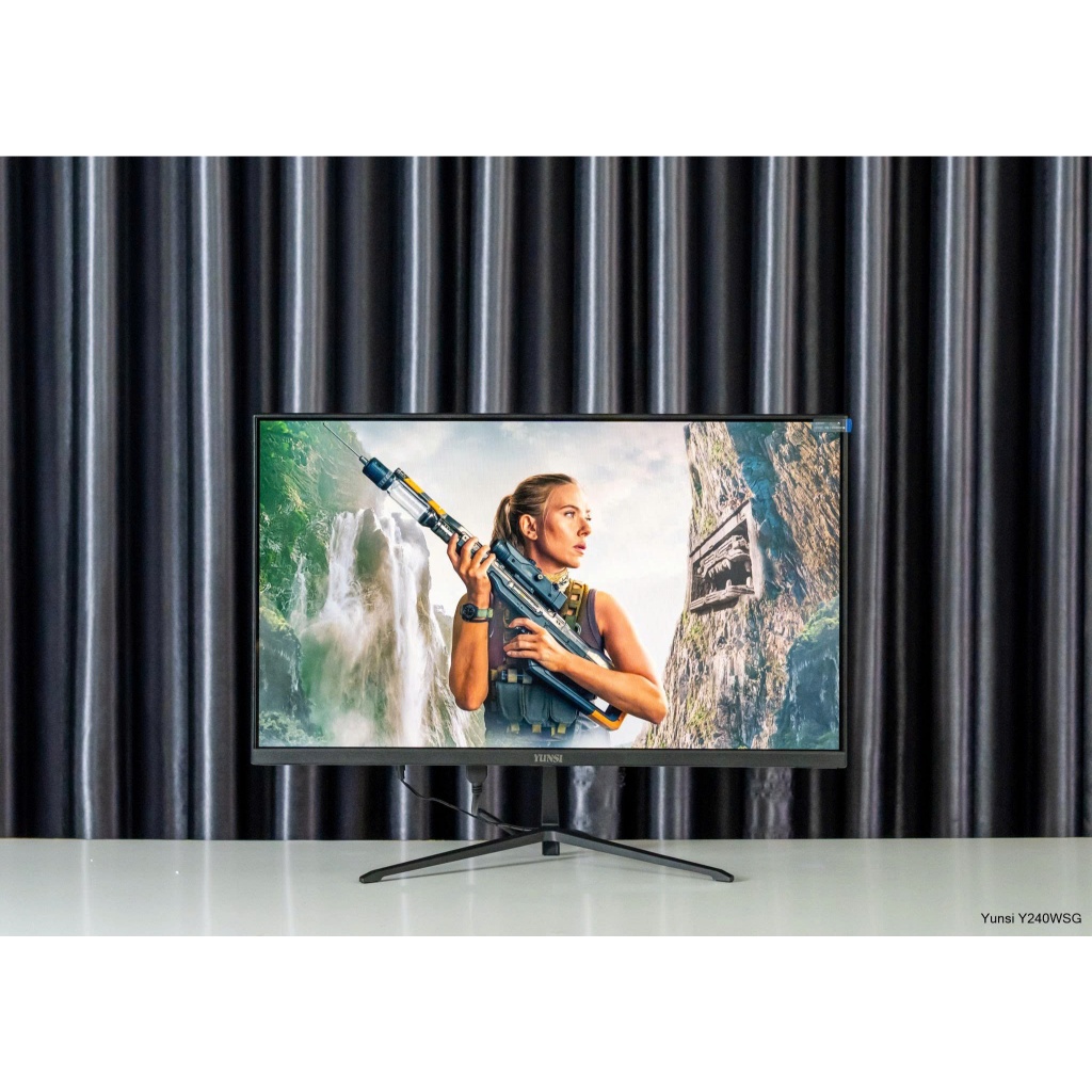 Màn Hinh Yunsi Y240WSG Phẳng (24 inch, FHD, 120Hz / 144Hz, IPS 1ms) - Màu Trắng/Đen Bảo hành 24 Thán