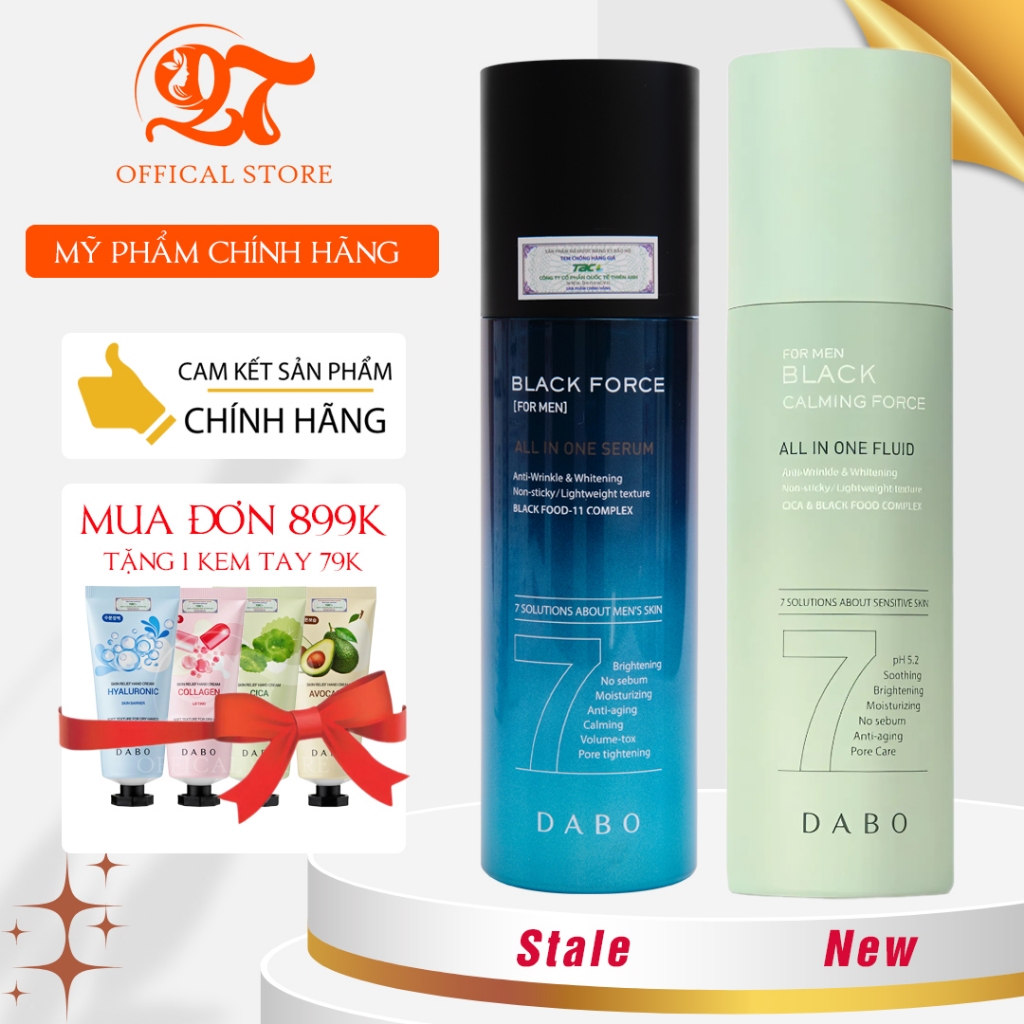 (Mẫu mới) Serum dưỡng trắng da ALL-IN-ONE cho nam - Dabo Black Calming Force For Men Fluid 120ml