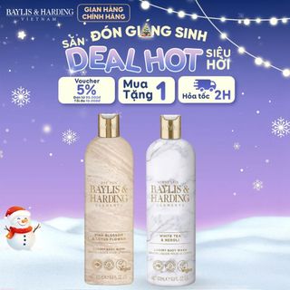  COMBO 2 Sữa tắm cao cấp hương hoa đào hoa sen và trà trắng Neroli Baylis and Harding 