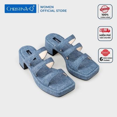 Guốc Nữ Gót Trụ CHRISTINA-Q GUN118G