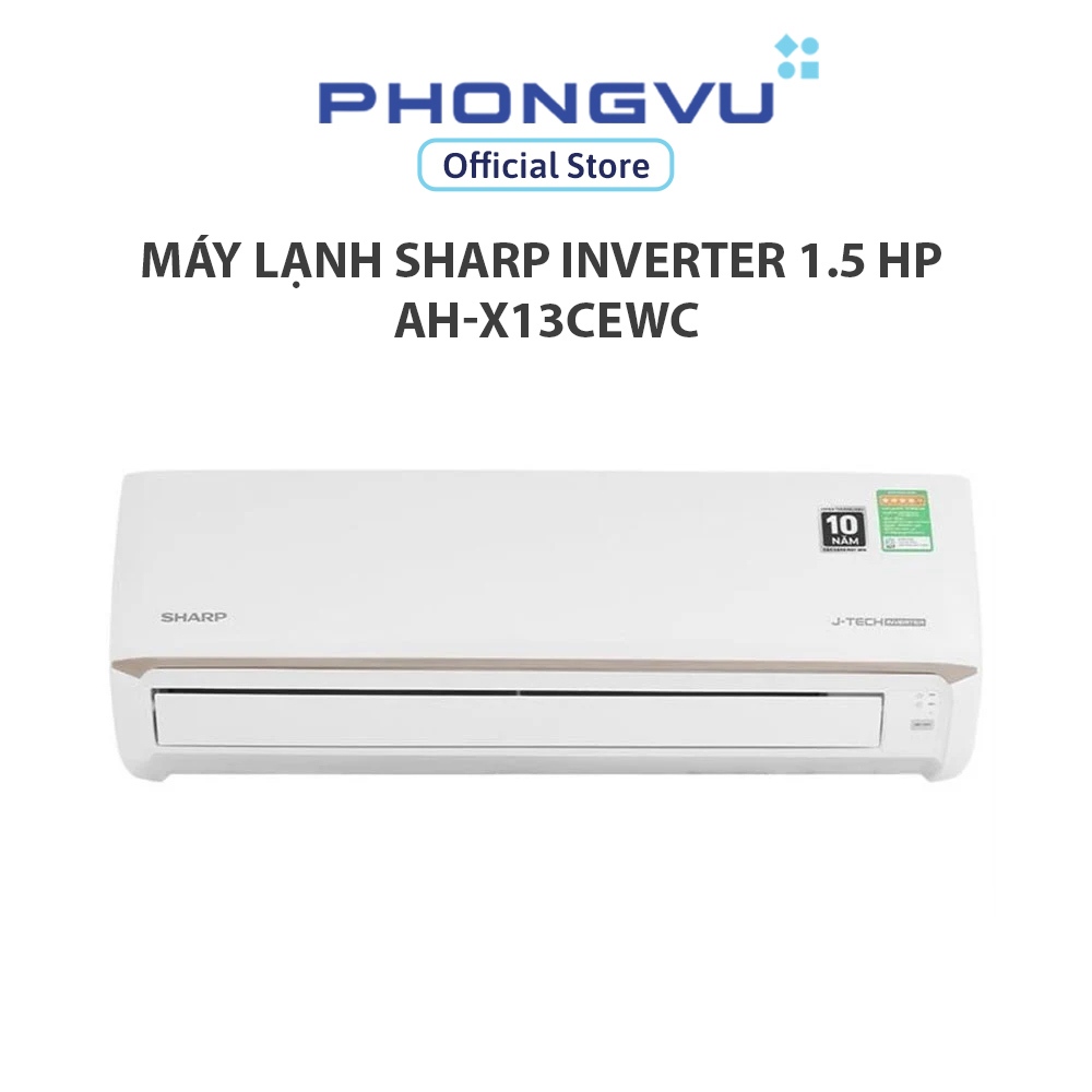 [Shopee lắp đặt 0Đ HN HCM Cũ] Máy lạnh Sharp Inverter 1.5 HP AH-X13CEWC - Bảo hành 24 tháng