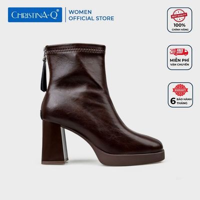 Giày Boots Nữ Mũi Vuông CHRISTINA-Q BOV022H