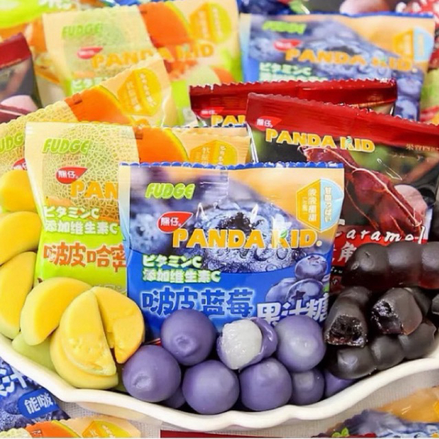500gr Kẹo Panda Kids 8D Bóc Vỏ,Kẹo Dẻo Trái Cây Siêu Ngon