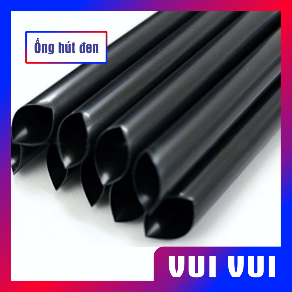 Ống hút đen phi 6, Phi 8, phi 12- Bịch 500 gr