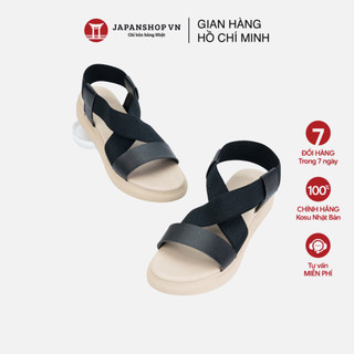  Sandal đế xuồng KOSU cao 3,5cm Dép xăng đan nữ quai chéo mang nhẹ êm chân khử mùi Nhật Bản 24301 