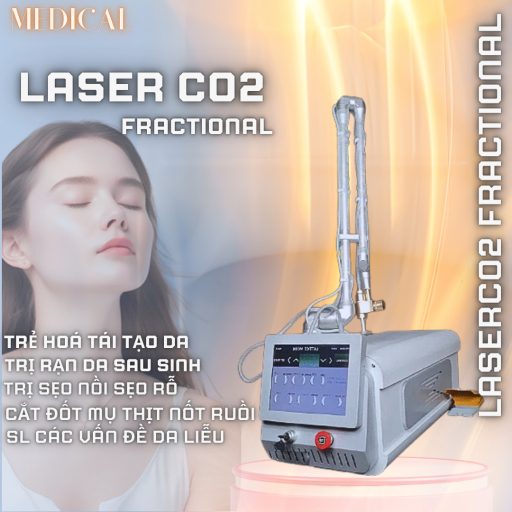 Laser CO2 Fractional Mini điều tr0-ị sẹo- Hảo Hành 24 Tháng