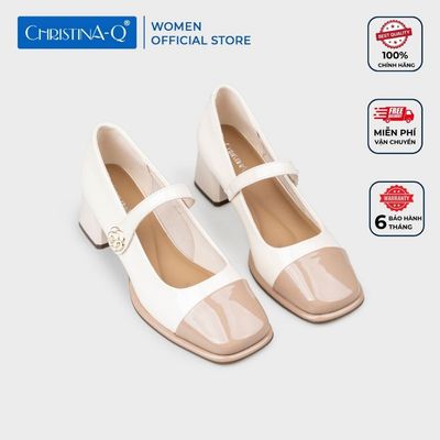 Giày Nữ Cao Gót Bít Mũi Vuông CHRISTINA-Q GBV173H