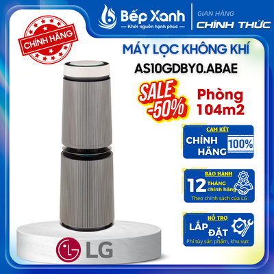 Máy lọc không khí LG PuriCare 360 AS10GDBY0.ABAE / AS10GDWH0.ABAE - phòng 104m2 - Lọc được bụi mịn PM0.01