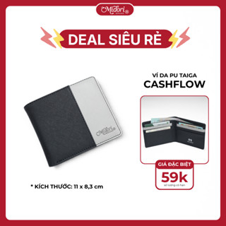 Ví Da Taiga Gập Đôi Ngang CASHFLOW Nam Nữ Cầm Tay Bỏ Túi Bóp Đựng Tiền Thẻ Nhiều Ngăn | M STUDIO 