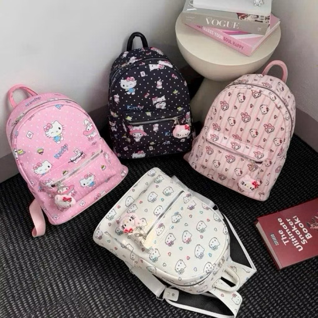 Balo Vải Hoạ Tiết Hello Kitty Size 40 Siêu Xinh Dành Cho Các Bạn Nữ Mang Đi Học ,Đi Chơi.. Phong Các