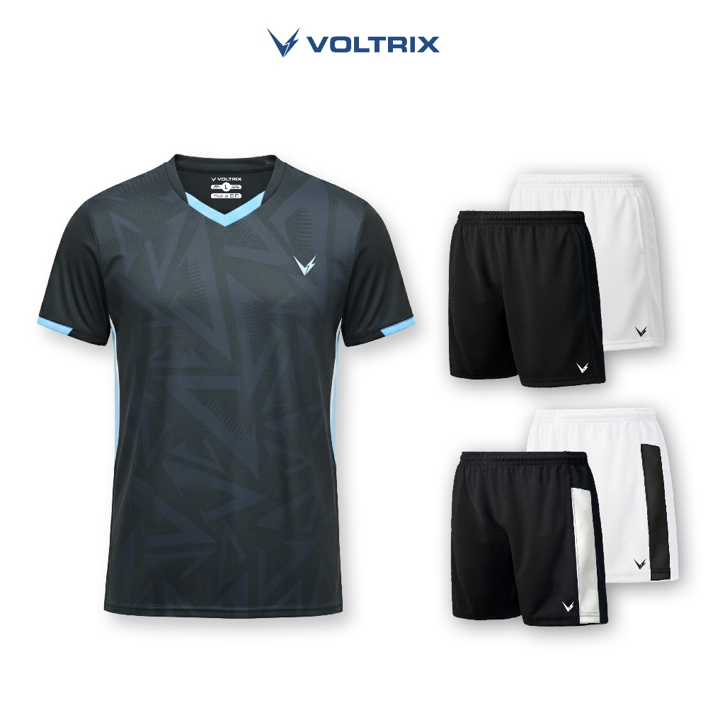 Áo Cầu Lông Nam VOLTRIX, Quần Cầu Lông Nam VOLTRIX, Vải Poly Ánh Kim, Áo Quần Cầu Lông VOLT47