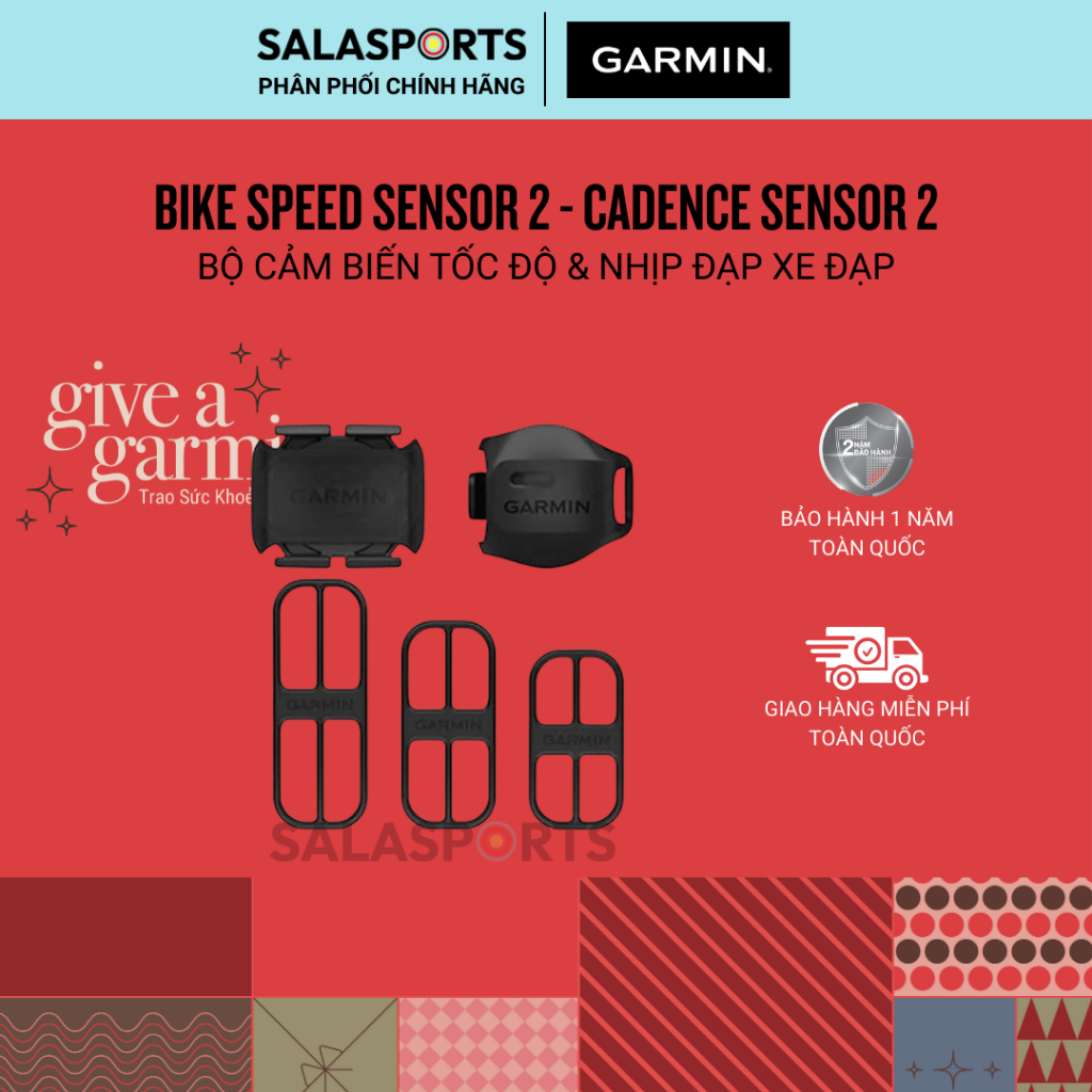 Garmin Bike Speed Sensor 2 & Cadence Sensor 2 Bundle – Bộ Cảm Biến Tốc Độ & Nhịp Đạp Xe Đạp