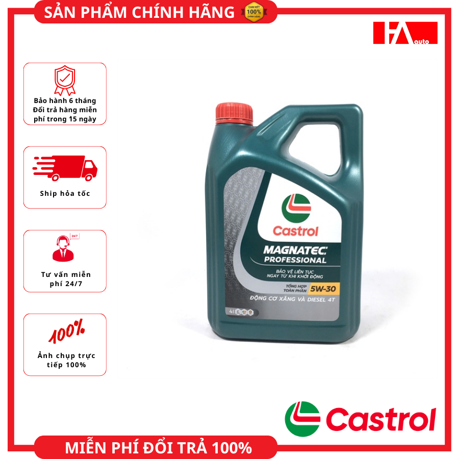 { HÀNG CHÍNH HÃNG CASTROL }  Dầu máy Castrol Magnatec Professional 5W30 4L  _ MAGPRO5W30