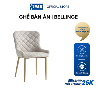 Ghế bàn ăn | JYSK BELLINGE | vải polyester/kim loại | vàng cát | R52xS60xC83cm