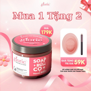   TẶNG  CHẬU + CỌ MÔI  Soap Rửa Cọ Trang Điểm Glorie - Hũ 130gram 