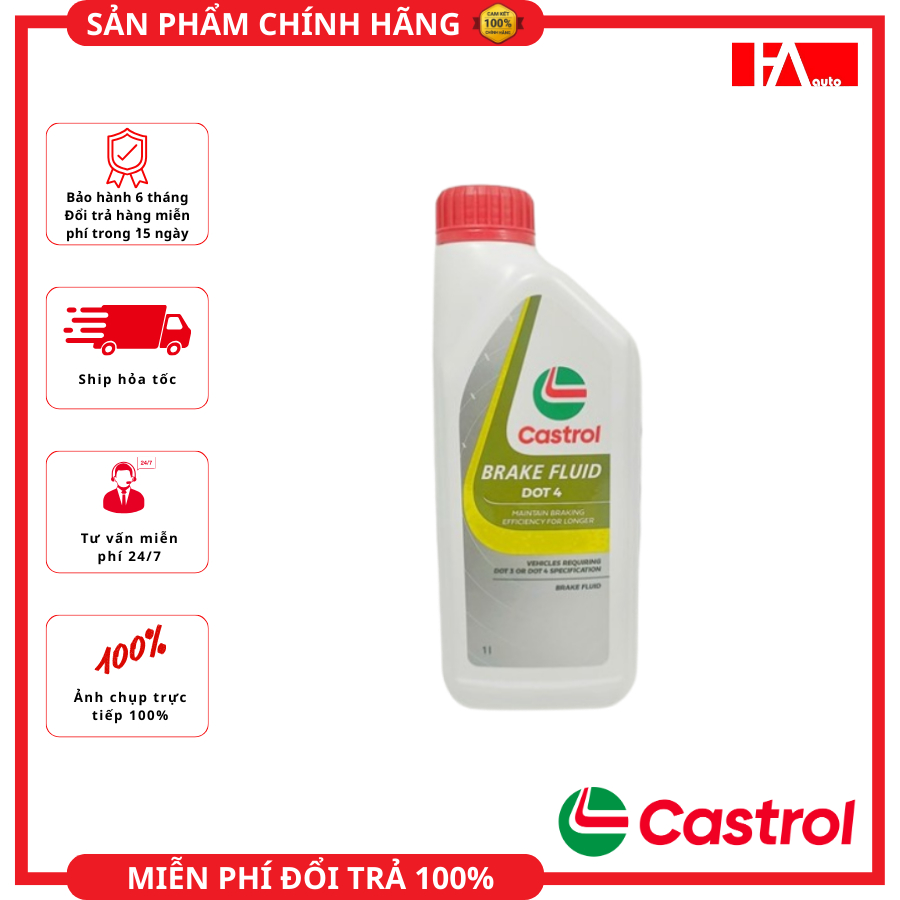 Dầu phanh Castrol BRAKE FLUID DOT 4 1L