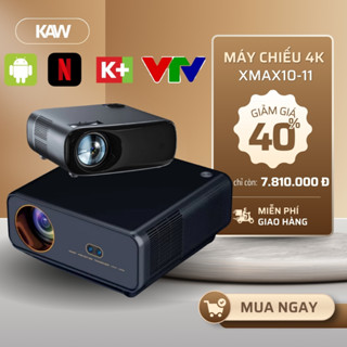 Máy Chiếu Mini Kaw XMax 11,10 Ultra Cao Cấp 4K Androi - Siêu Nét, Xem Phim Cực Đã, BH 12 Tháng
