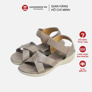  Sandal nữ đế xuồng quai chéo 4cm Kosu 23363 sandal công sở dáng sang mang nhẹ chính hãng Nhật Bản 