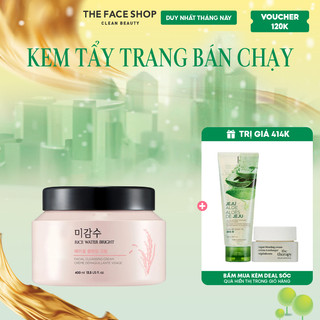   SALE Kem Tẩy Trang Làm Sáng Da Thefaceshop Rice Water Bright Facial Cleansing Cream 