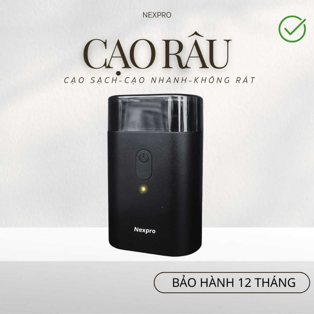 Máy Cạo Râu Mini Nexpro Thông Minh Chính Hãng 2025 - Pin Lâu Bảo Hành 1 Năm
