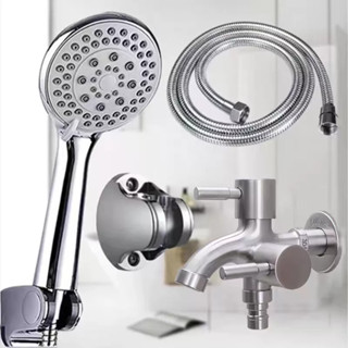 Vòi sen cao cấp 5 chế độ nóng lạnh, vòi sen spa, kèm ống mềm inox và giá treo tường