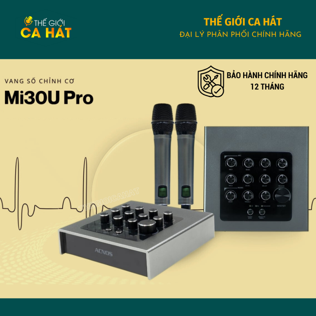 ACNOS Mi30U PRO Vang số chỉnh cơ tích hợp Micro không dây Soncamedia