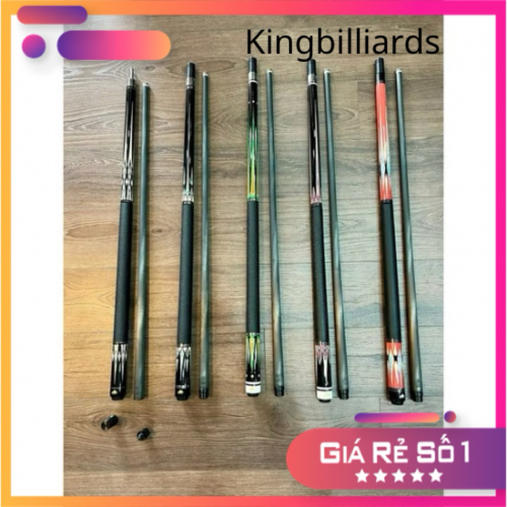 Combo cơ bida lỗ, Cơ rhino carbon, Cơ full carbon chơi bida lỗ