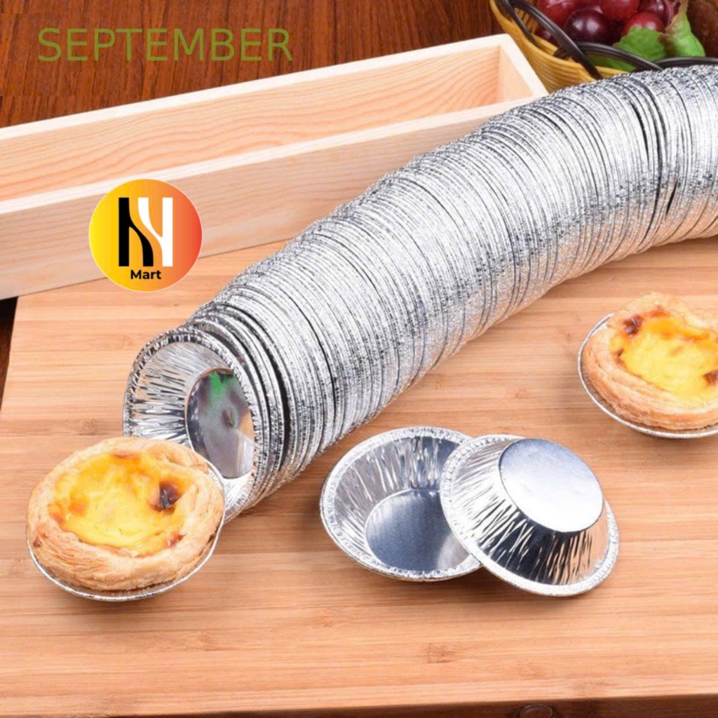 Đế bạc nhôm nướng bánh tart trứng / khuôn nhôm nướng bánh tart trứng, nấu ăn dùng lò vi sóng