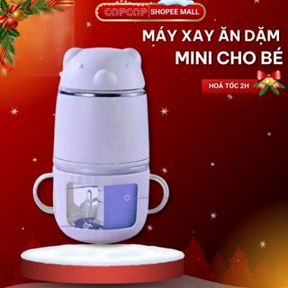  Máy xay ăn dặm mini cho bé GRAPO COPCOP dung tích 300ml cối thủy tinh có tay cầm xay nhuyễn đồ ăn 