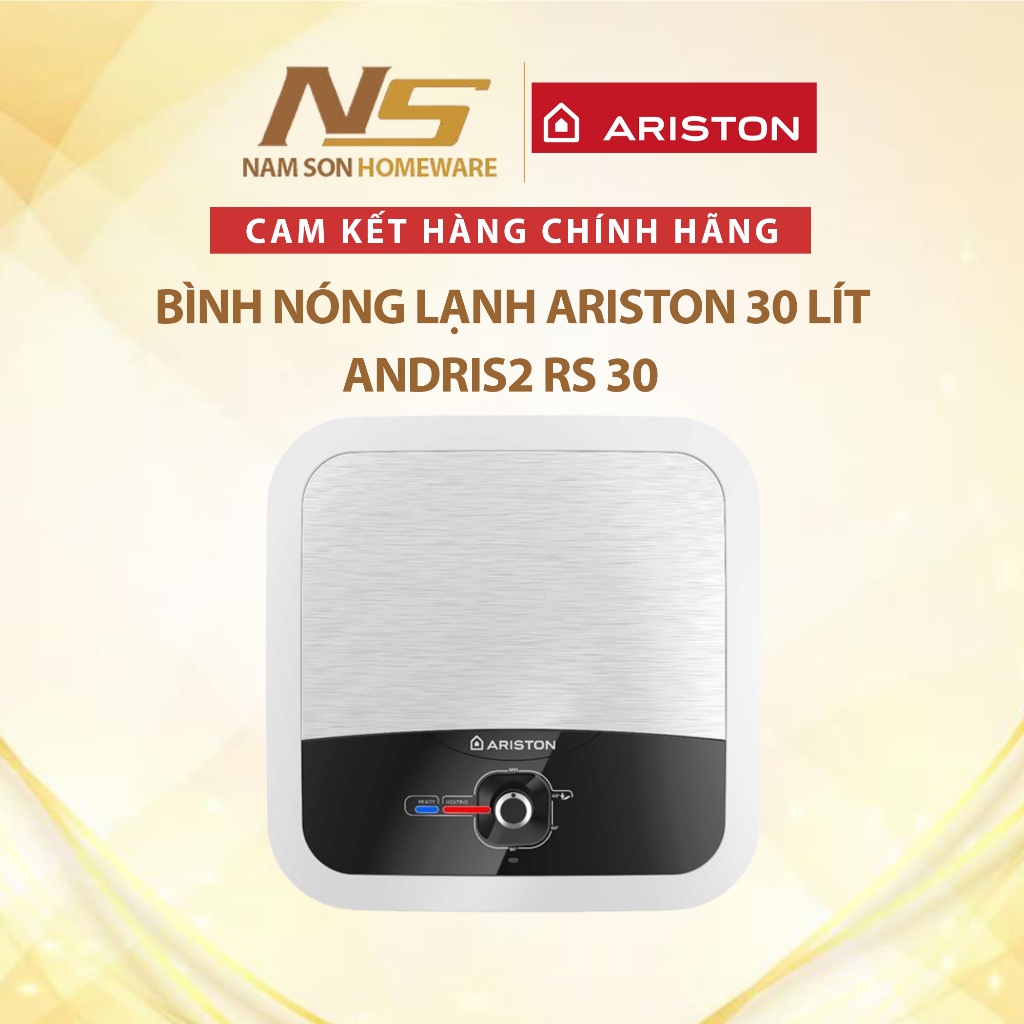 (CÓ HOẢ TỐC) Bình ARISTON AN2 RS 30L vuông, AN2 R 30l vuông ; AN2 RS 15L. Bình nóng lạnh gián tiếp A