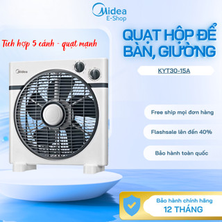  Quạt Để Bàn Quạt Hộp Quạt Để Giường 5 Cánh Midea KYT30-15A | Công Suất 40W Hẹn Giờ Chính Hãng 