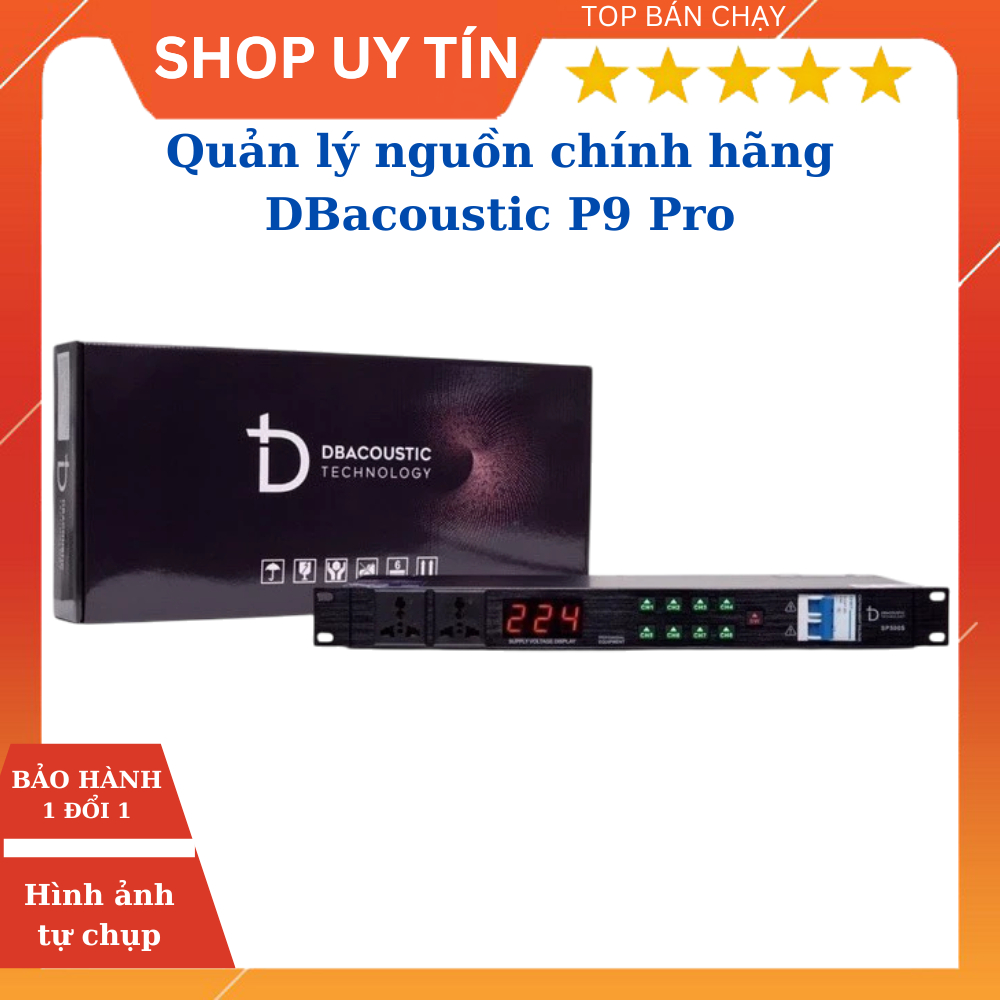 Quản lý nguồn cao cấp dBacoustic P9 Pro. Bộ quản lý nguồn thông minh, chia nguồn tuần tự an toàn cho