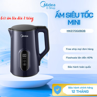  Ấm Siêu Tốc Midea MKE170D2BDB 1.7L | 1800W Inox 304 7 Mức Chỉnh Nhiệt Giữ Ấm 12h – Chính Hãng 