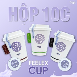  Bao cao su cao cấp Feelex Cup siêu mỏng đa dạng nhiều gel bôi trơn - hộp 10bcs 