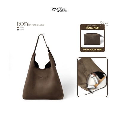 Túi Tote Vải Nỉ Nhung ROSY Quai Đeo Vai Điều Chỉnh Nam Nữ Kiểu Đi Học Làm Cổ Điển | MIDORI STUDIO