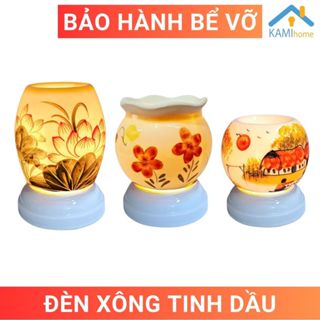  Đèn xông tinh dầu cắm điện thơm phòng đuổi muỗi mẫu Ống Trứng Tròn sứ Bát Tràng Việt Nam mã 25002 