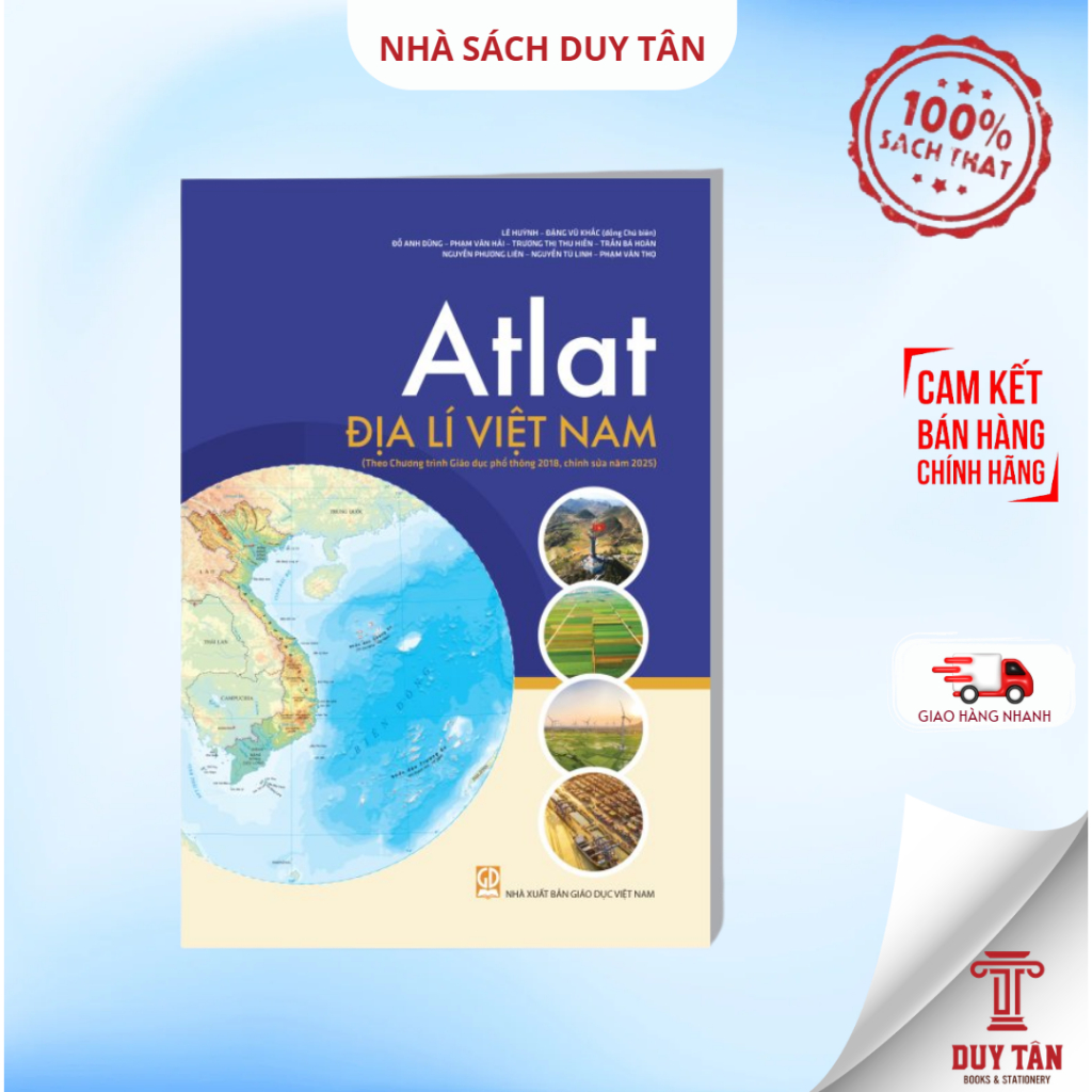 Sách - Atlat Địa Lí Việt Nam theo chương trình gdpt 2018, chỉnh sửa năm 2025 (BẢN 34 TỈNH THÀNH) - N