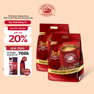  COMBO 2 CÀ PHÊ SỮA HOÀ TAN HIGHLANDS COFFEE 3IN1 - 50 GÓI 